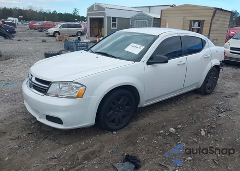 2013 Dodge Avenger Se из США, поврежденный, VIN 1C3CDZAB9DN646463
